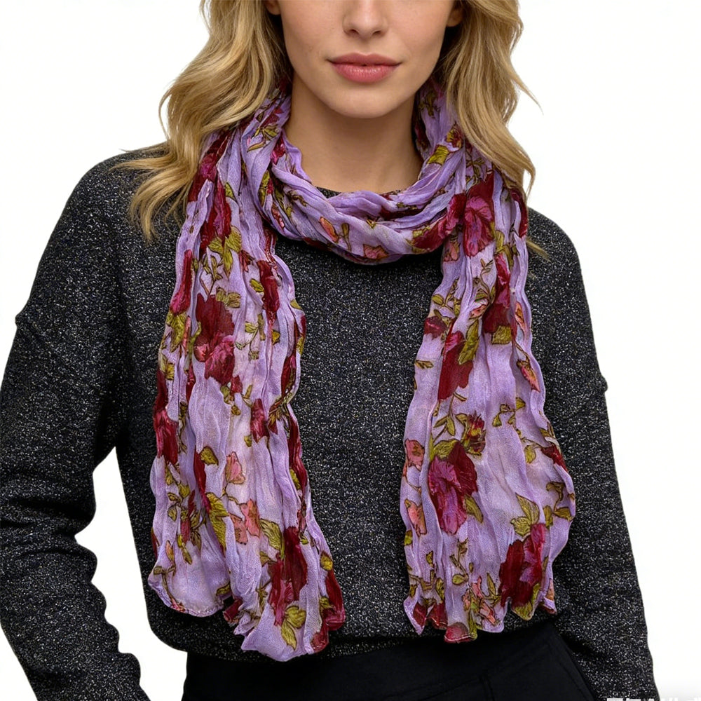 2pcs  Vibrant Crinkle Magenta Printed Polyester For men and woman