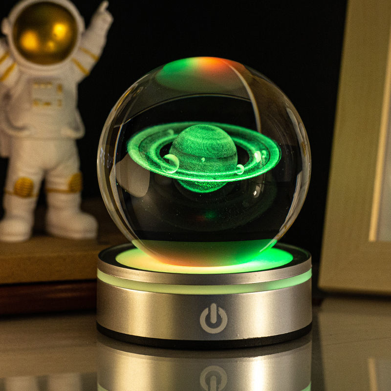 3D Luminous Crystal Ball Night Lamp