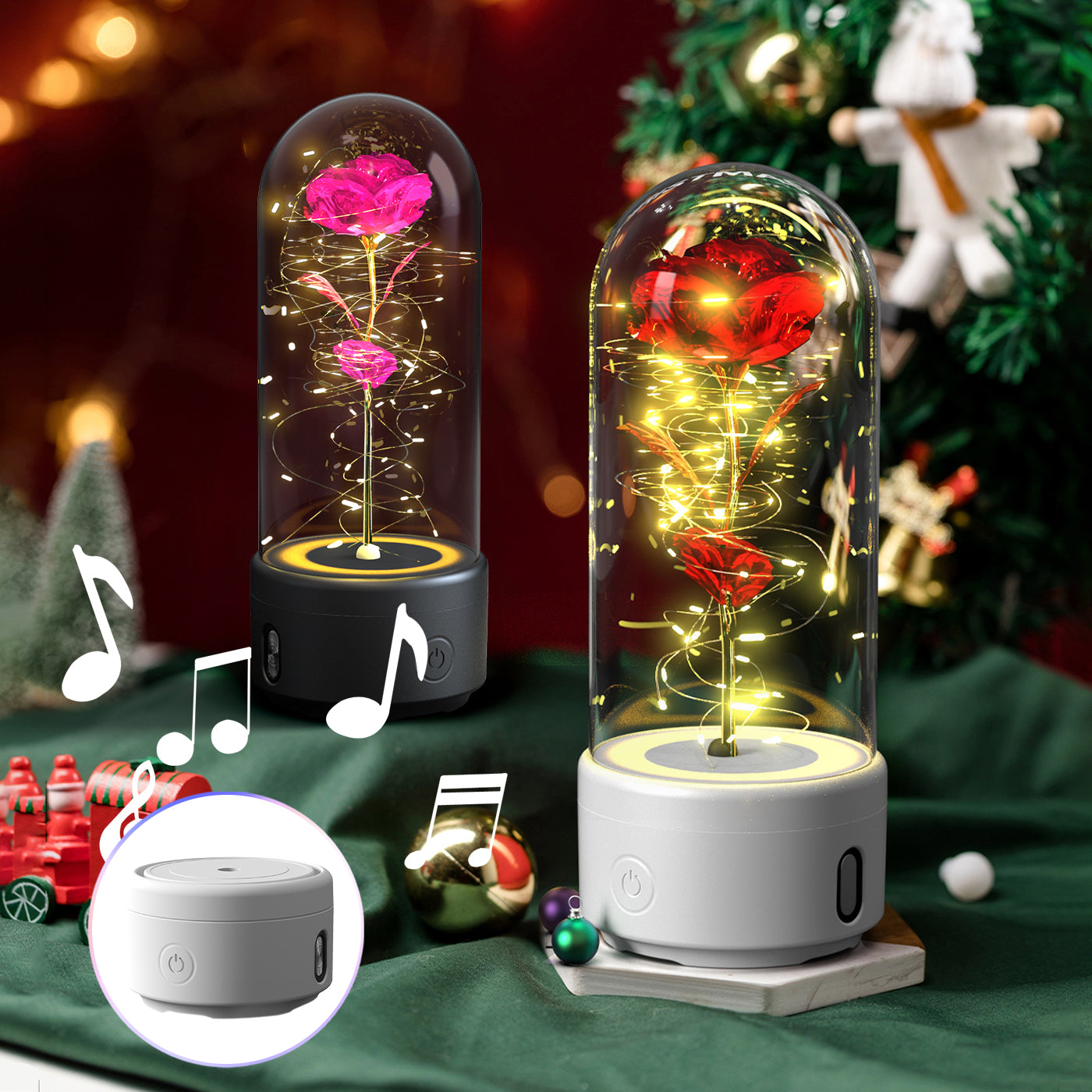 2-in-1 LED Rose Light & Bluetooth Speaker
