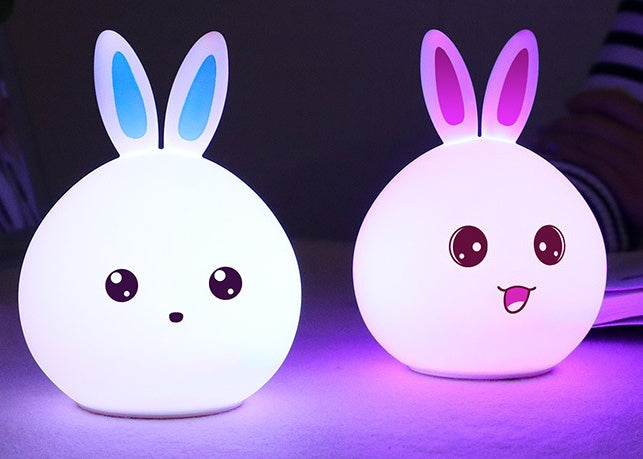 Cute Rabbit Silicone LED Touch Night Light