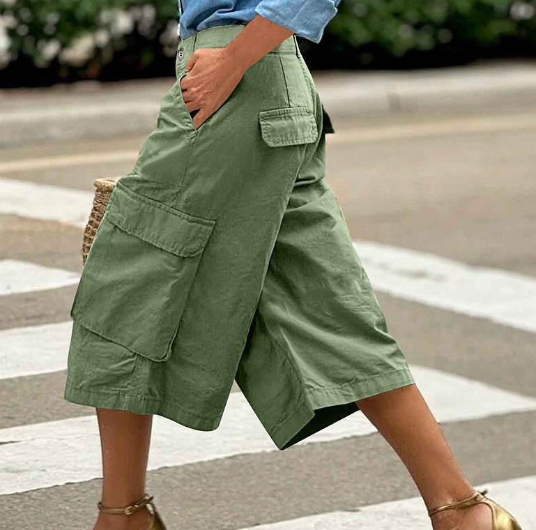 Three-dimensional Work Pants With Multiple Pockets And A 78 Length