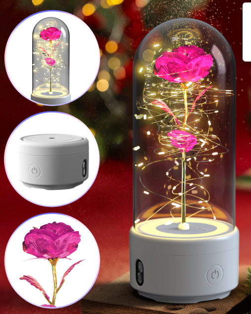 2-in-1 LED Rose Light & Bluetooth Speaker