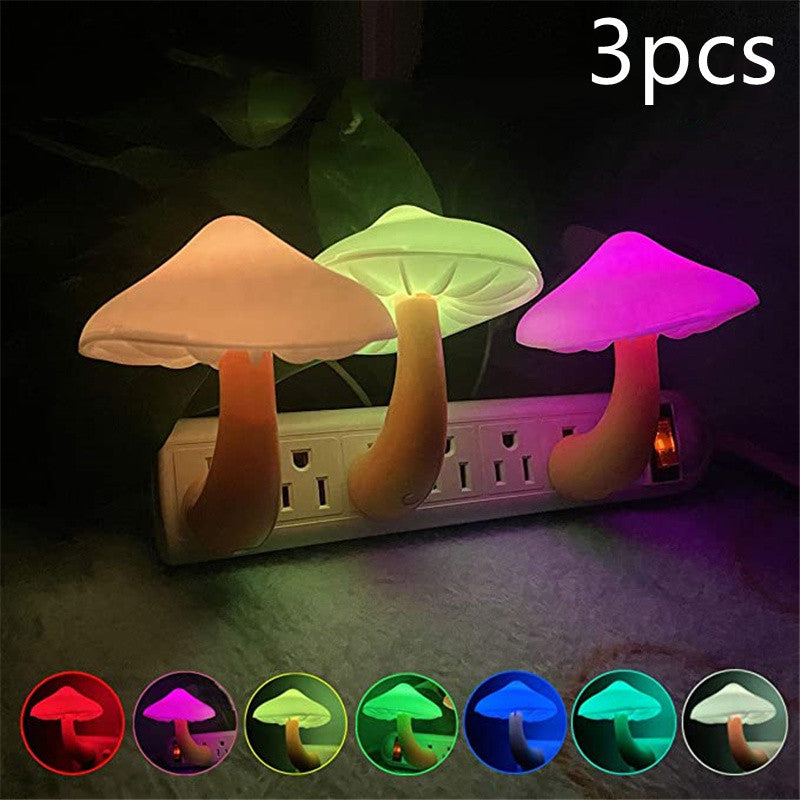 LED Night Light Mushroom  Bedroom Light