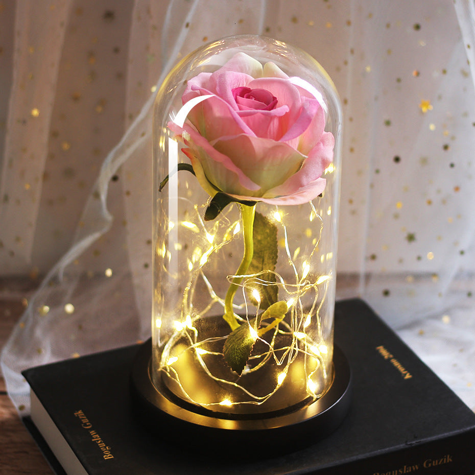 Eternal LED Rose in Glass Dome Gift