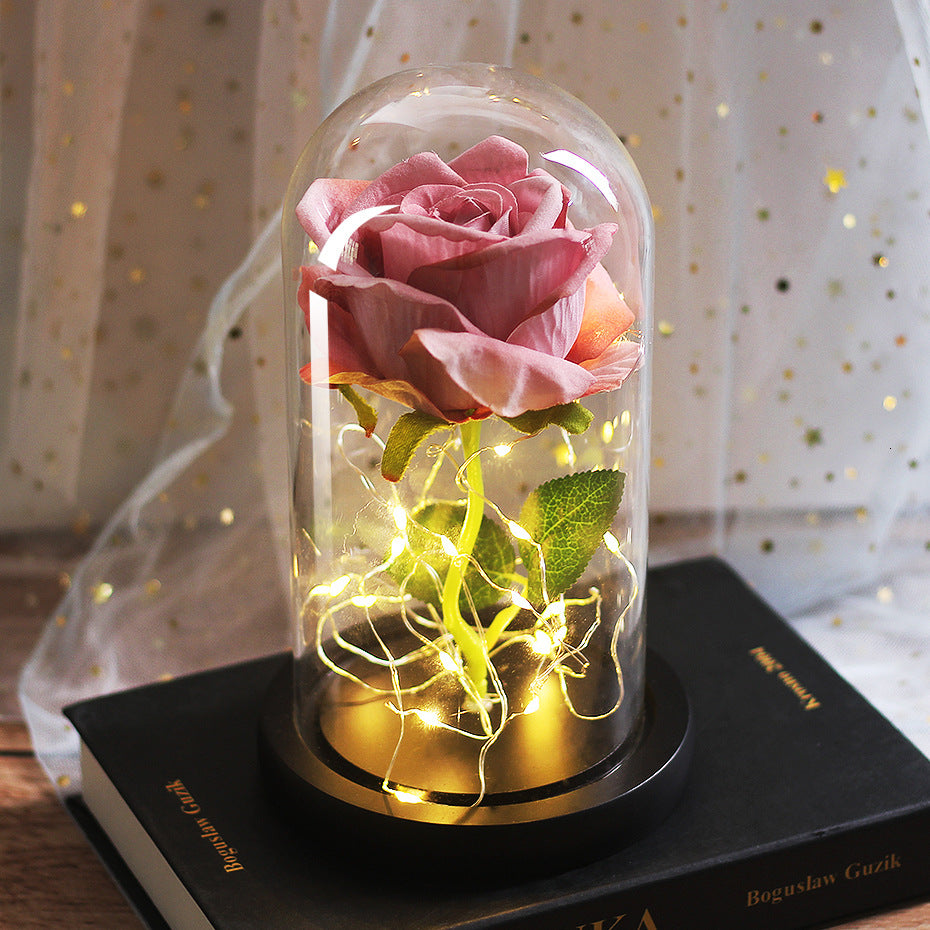 Eternal LED Rose in Glass Dome Gift