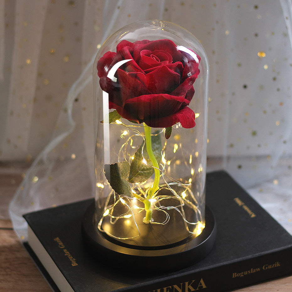 Eternal LED Rose in Glass Dome Gift
