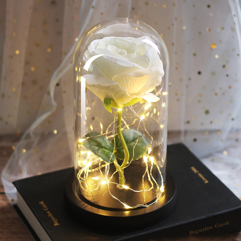 Eternal LED Rose in Glass Dome Gift