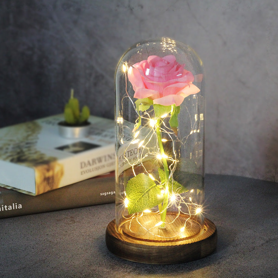 Eternal LED Rose in Glass Dome Gift