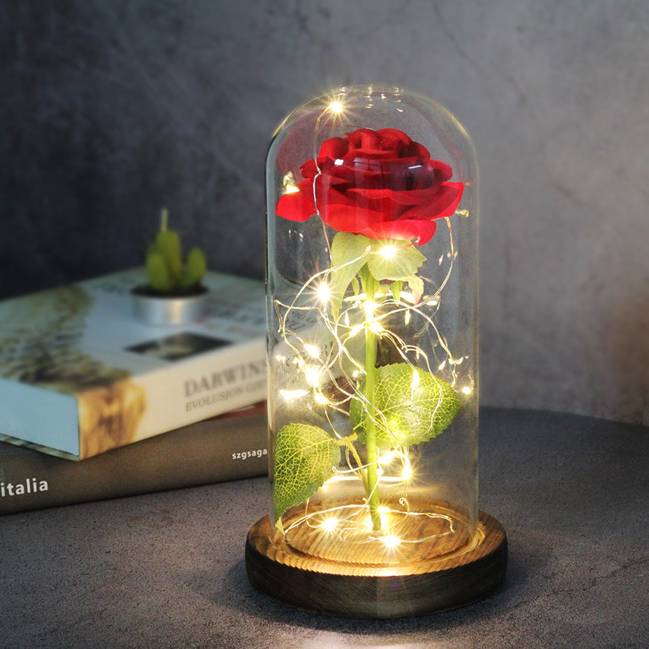Eternal LED Rose in Glass Dome Gift