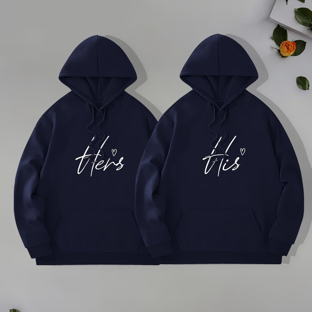 Stylish Casual Loose-fitting Unisex Hoodie For Couples