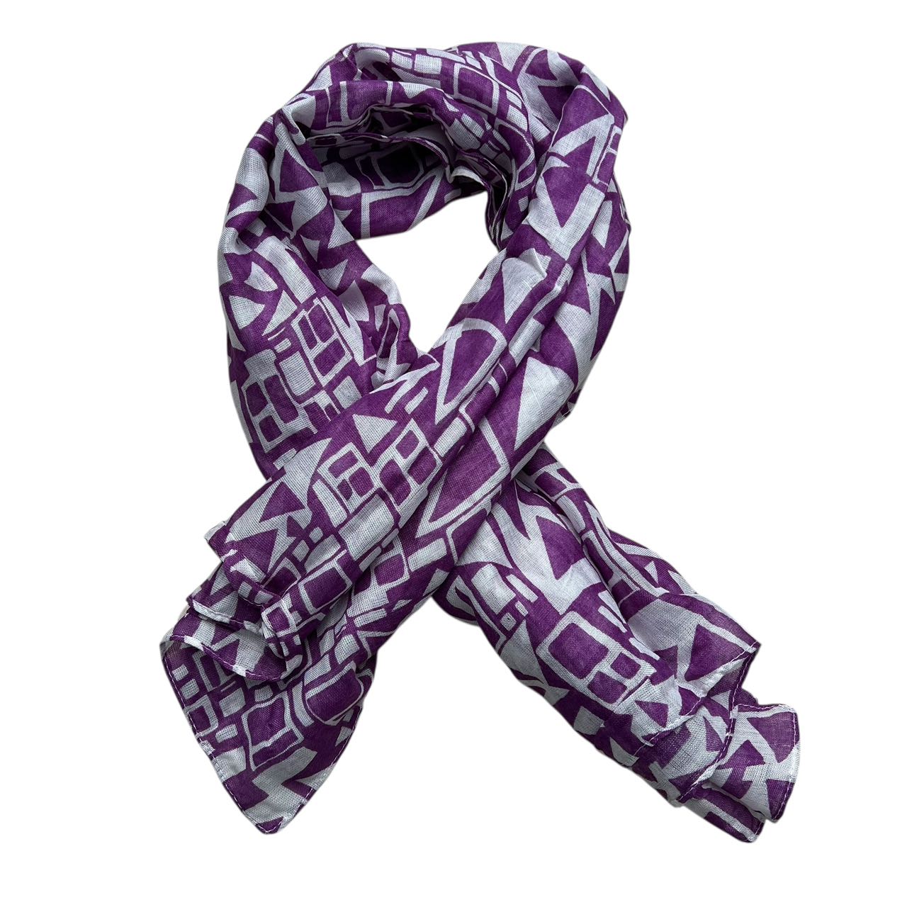 2pcs Purple Boho Square Scarf,Head Scarf,For Women Men