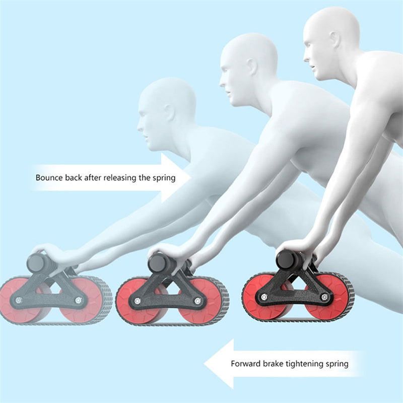 Auto‑Rebound Double Wheel Ab Roller