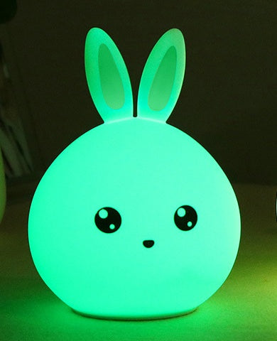 Cute Rabbit Silicone LED Touch Night Light