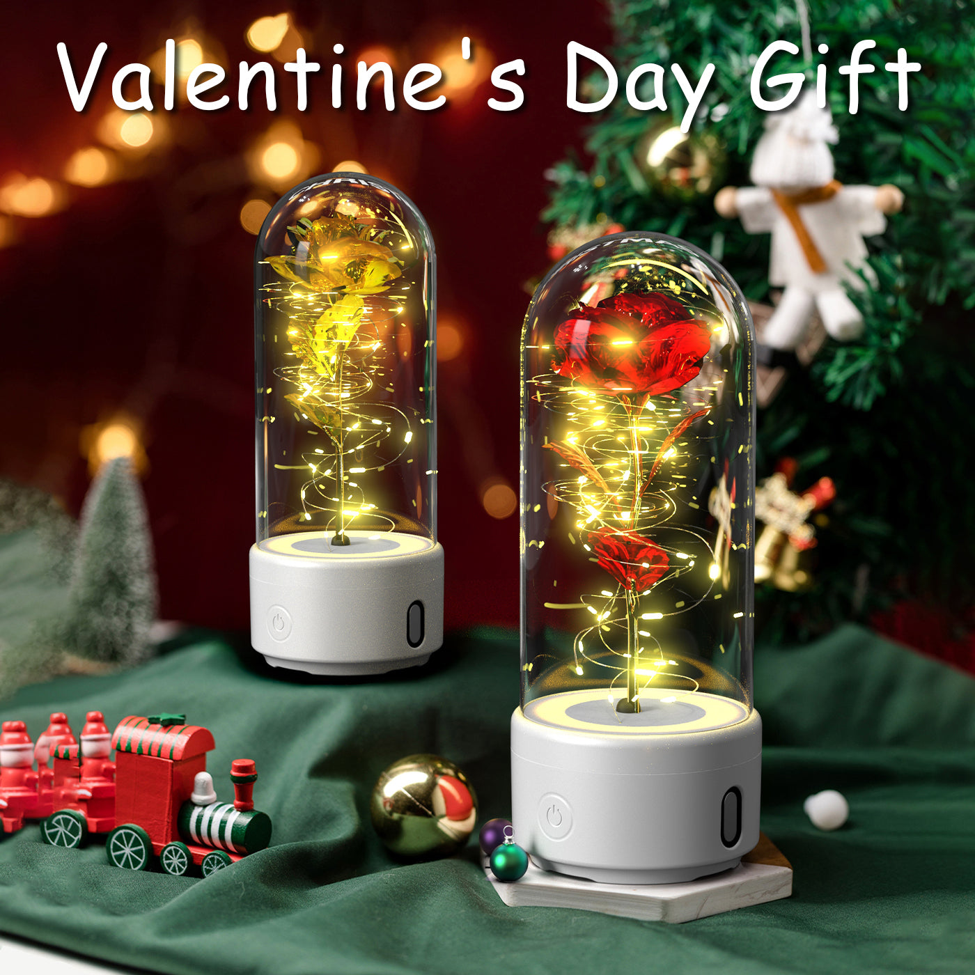 2-in-1 LED Rose Light & Bluetooth Speaker