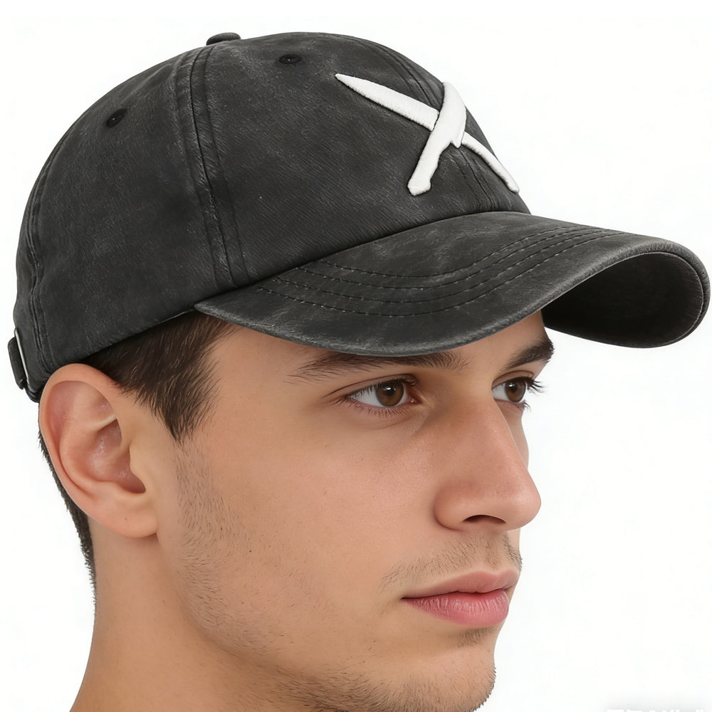 2pcs Knives Black Hat For Women Men, Adjustable Baseball Cap