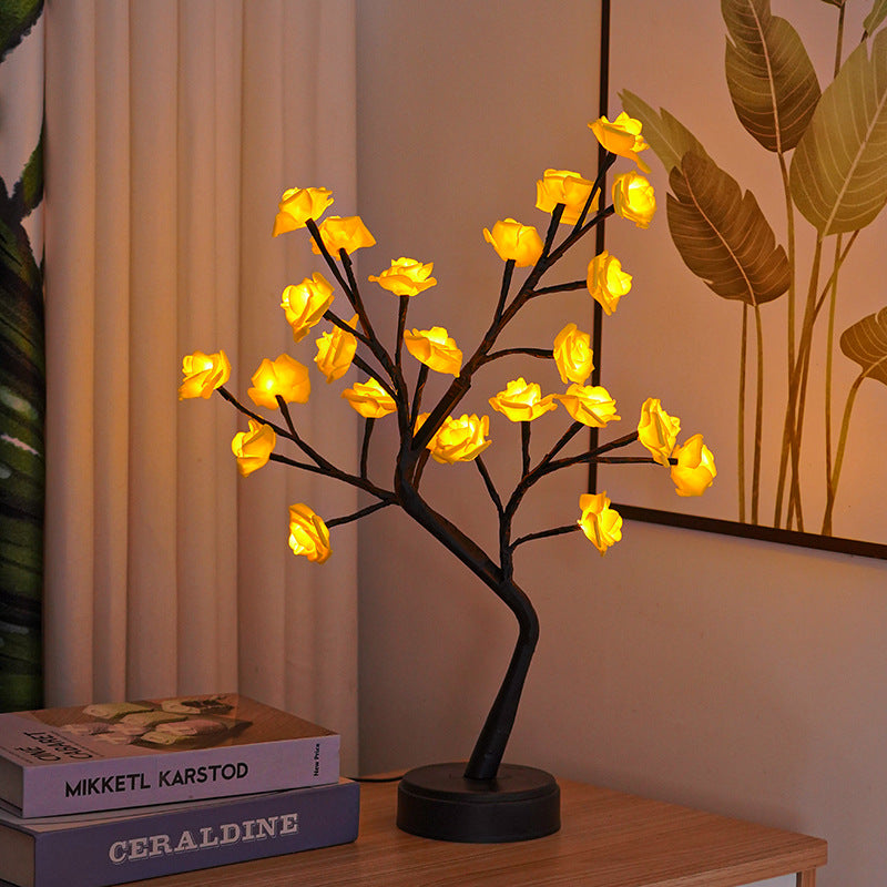 Rose Flower Tree LED Table Lamp (USB)