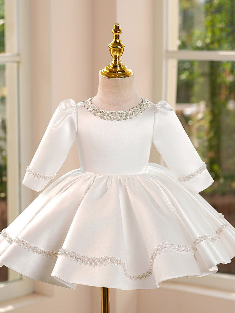 Birthday Princess-Style Chic White Tutu Dress