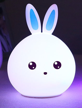 Cute Rabbit Silicone LED Touch Night Light