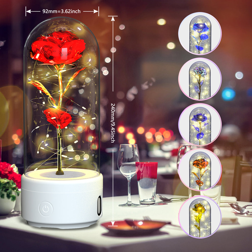 2-in-1 LED Rose Light & Bluetooth Speaker