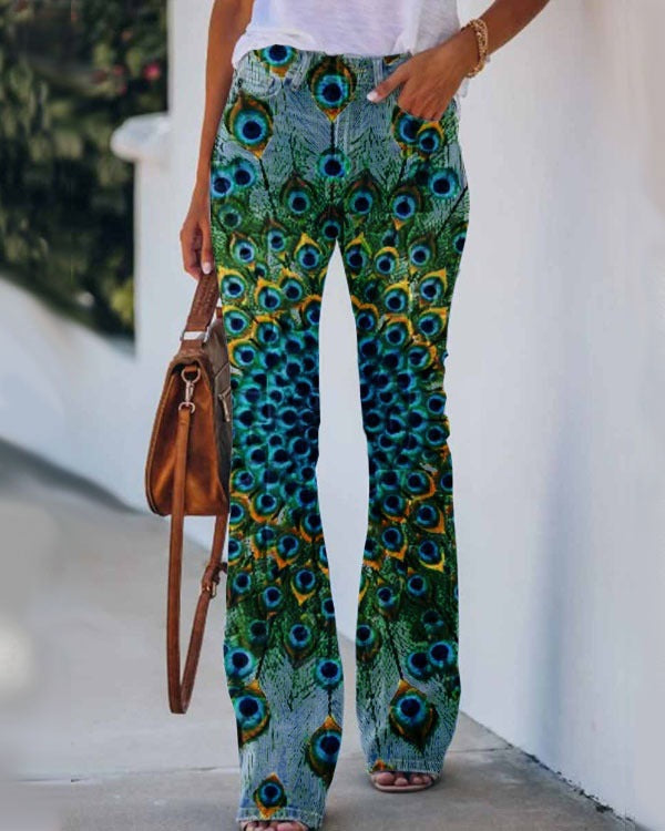 Womens Casual 3D patterned Jeans