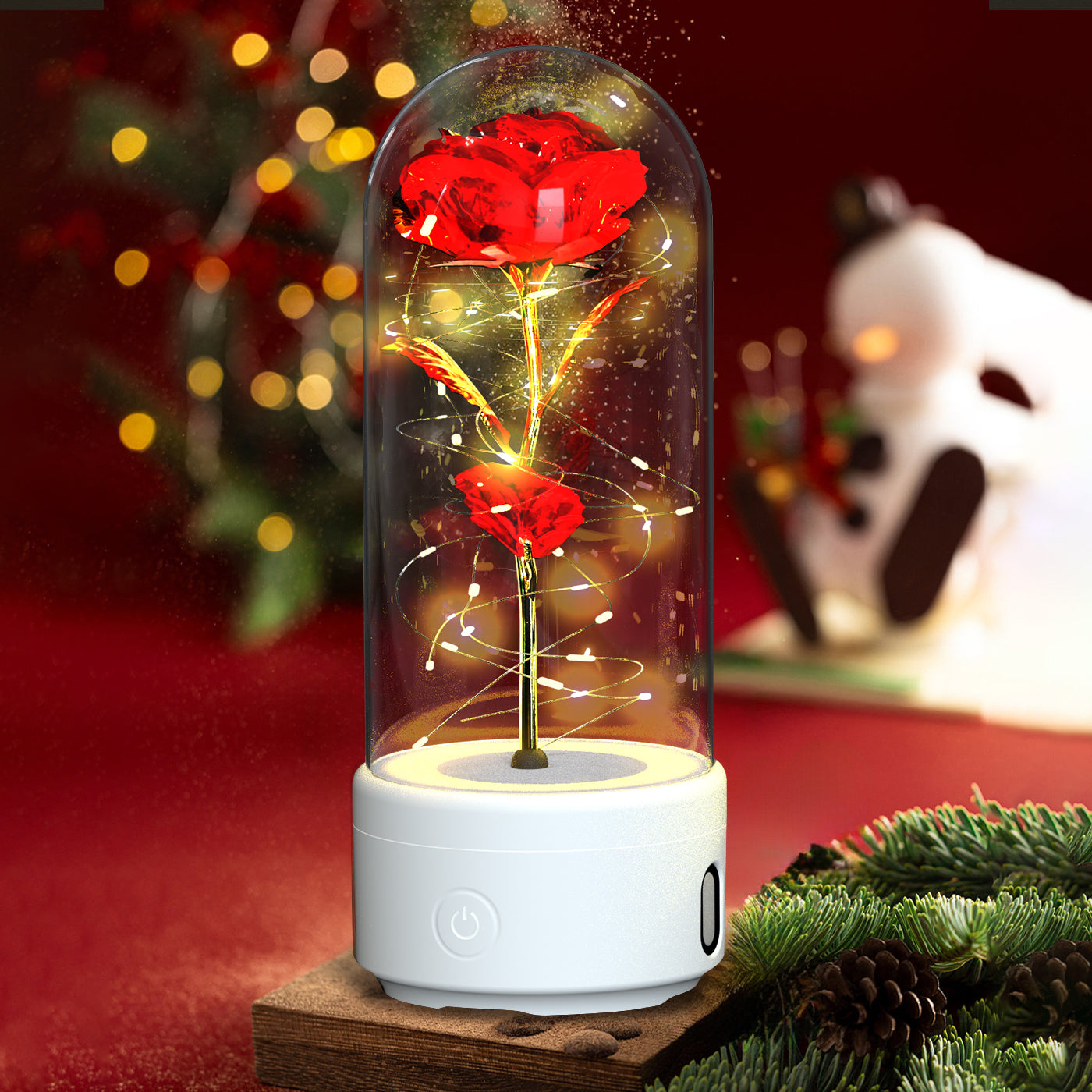 2-in-1 LED Rose Light & Bluetooth Speaker