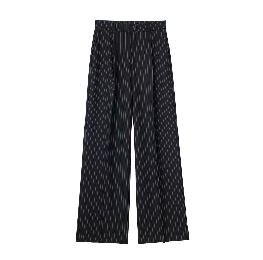 Womens Front-pleated High-waist Pants In Multiple Colors Breathable