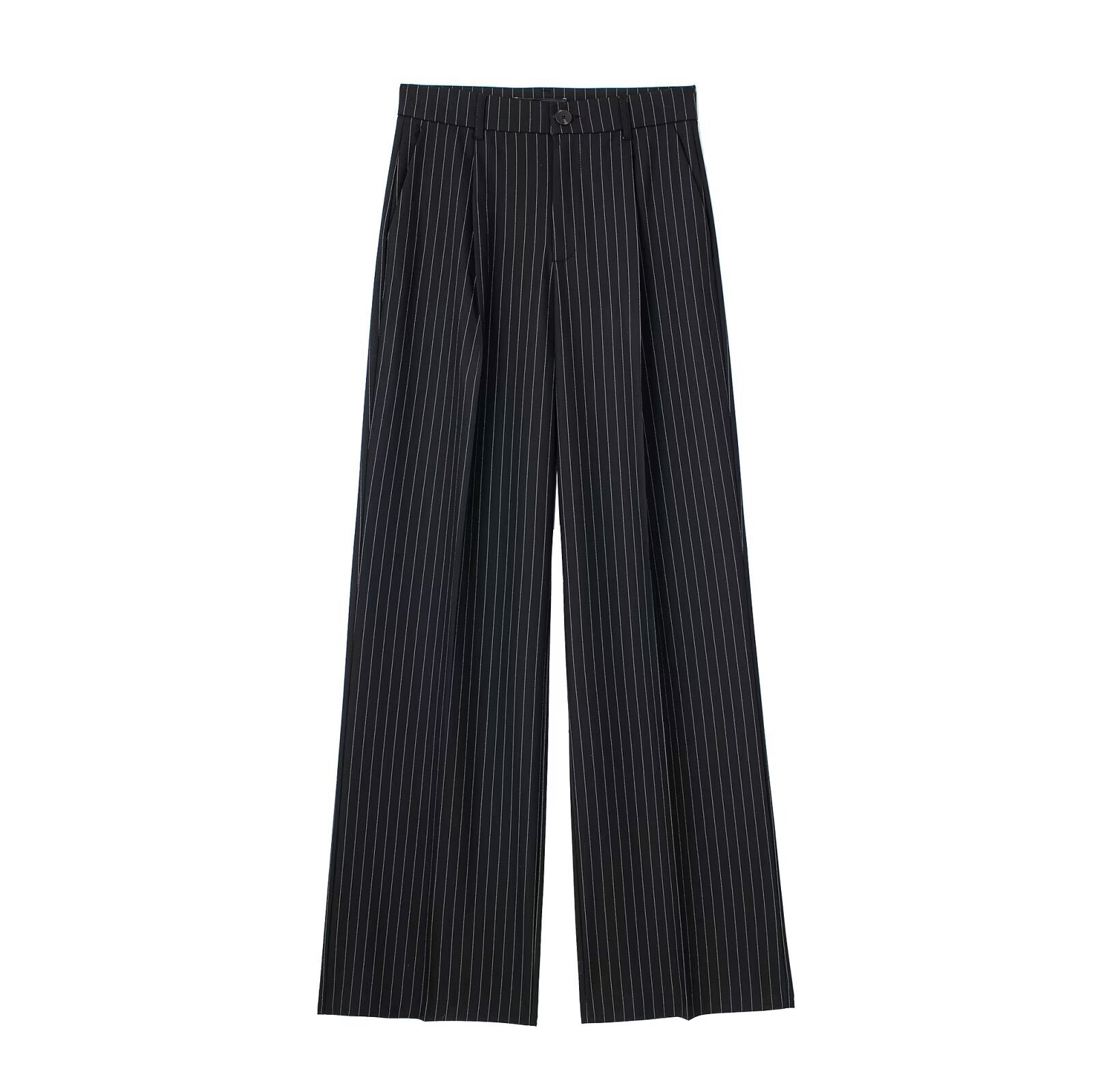Womens Front-pleated High-waist Pants In Multiple Colors Breathable