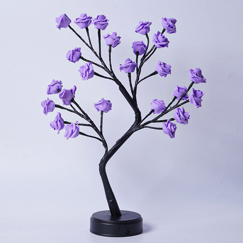 Rose Flower Tree LED Table Lamp (USB)