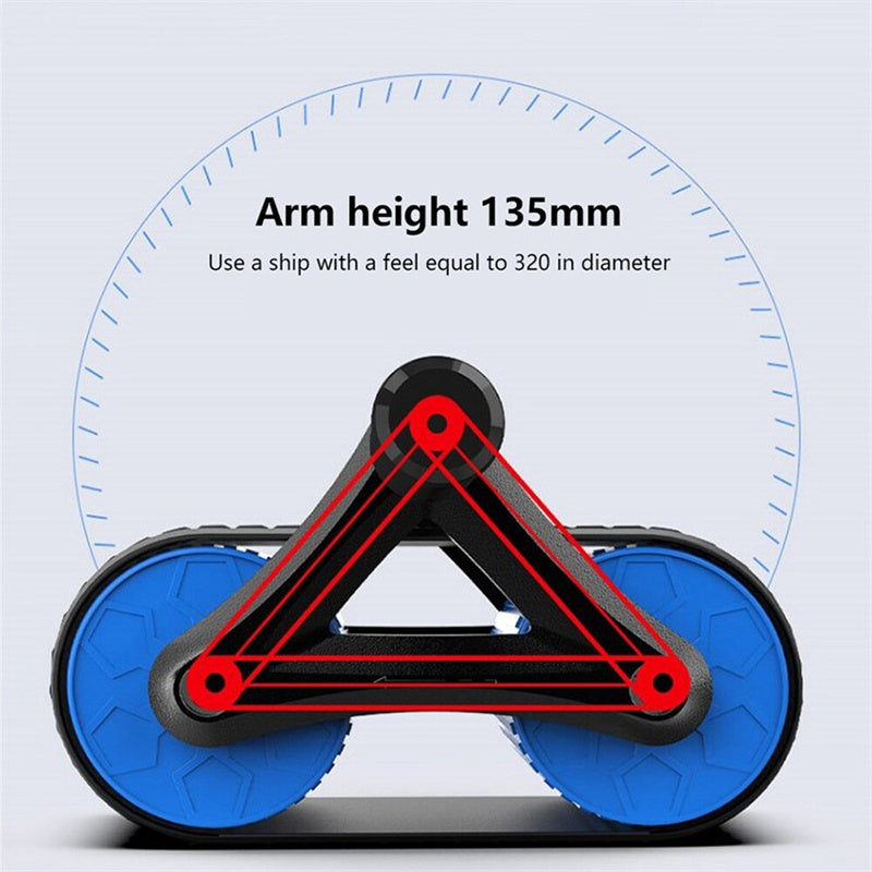 Auto‑Rebound Double Wheel Ab Roller
