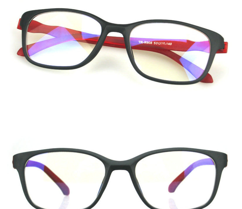 Fashionable Ultra-light TR90 Blue-light-blocking Plain Glasses
