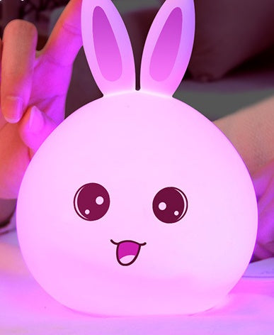 Cute Rabbit Silicone LED Touch Night Light