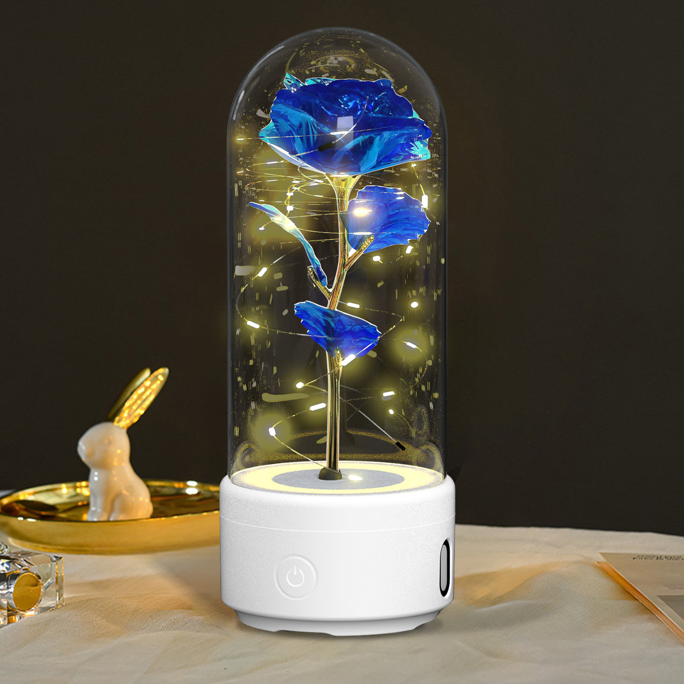 2-in-1 LED Rose Light & Bluetooth Speaker