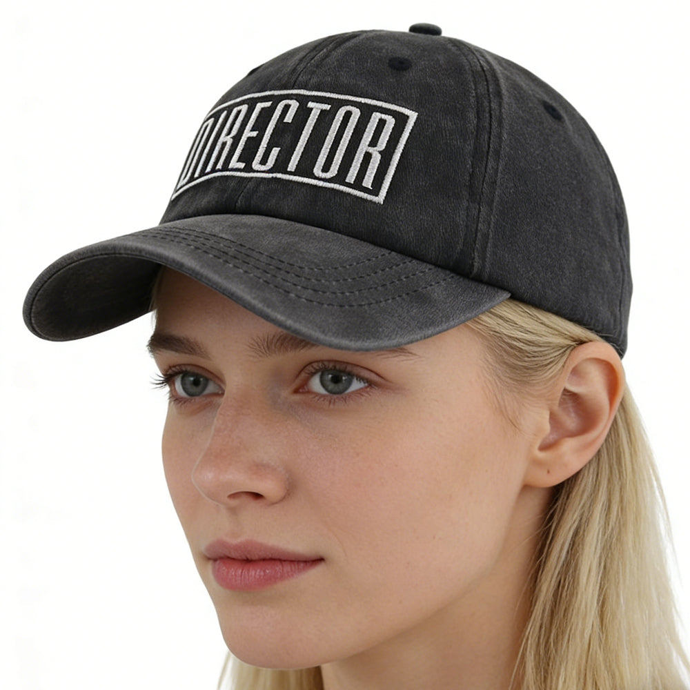 2pcs Director Filmmaker Hats For Women Men, Embroidered Cap