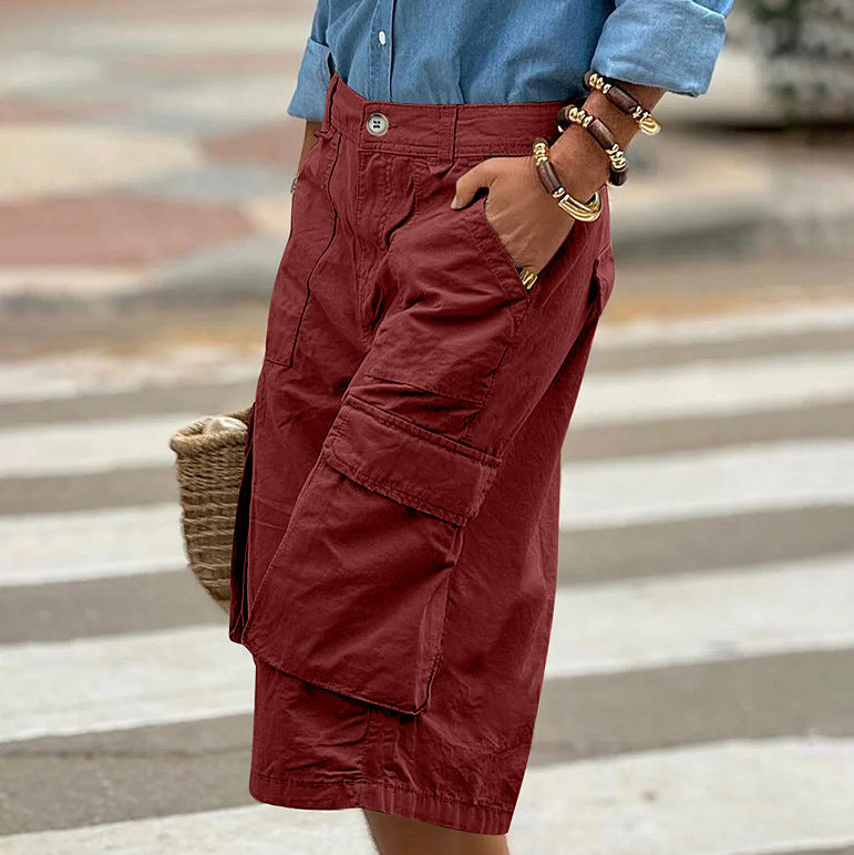 Three-dimensional Work Pants With Multiple Pockets And A 78 Length
