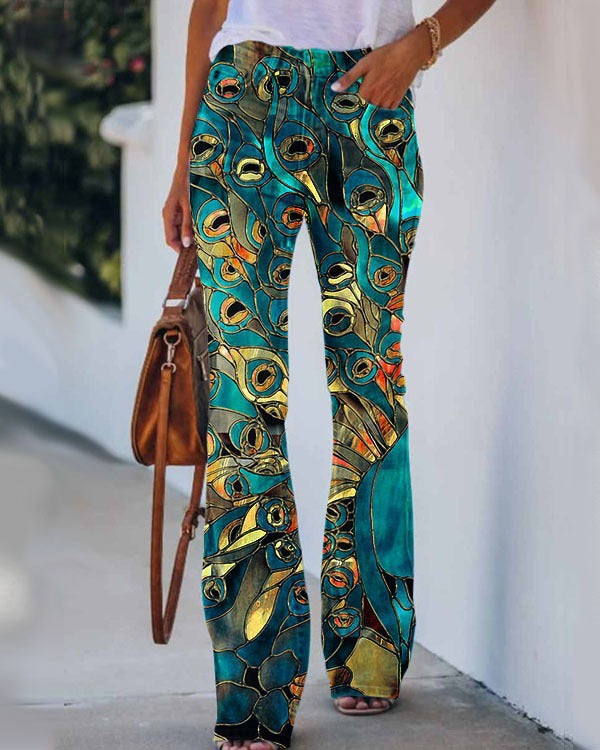 Womens Casual 3D patterned Jeans