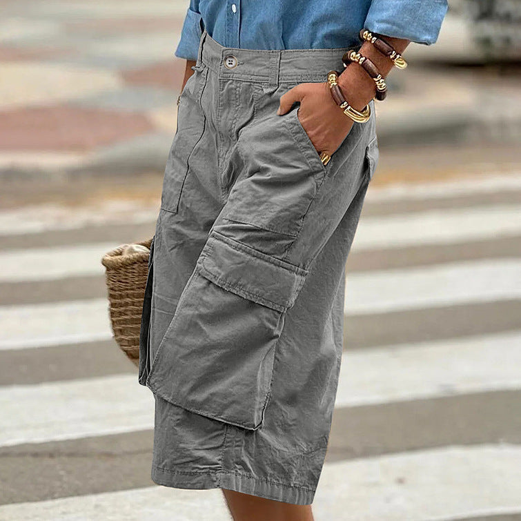 Three-dimensional Work Pants With Multiple Pockets And A 78 Length