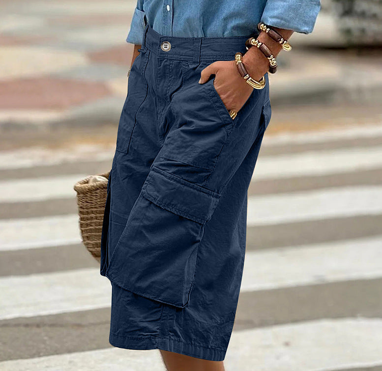 Three-dimensional Work Pants With Multiple Pockets And A 78 Length