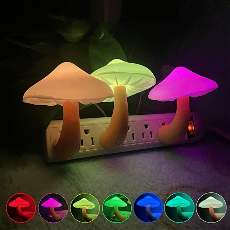 LED Night Light Mushroom  Bedroom Light