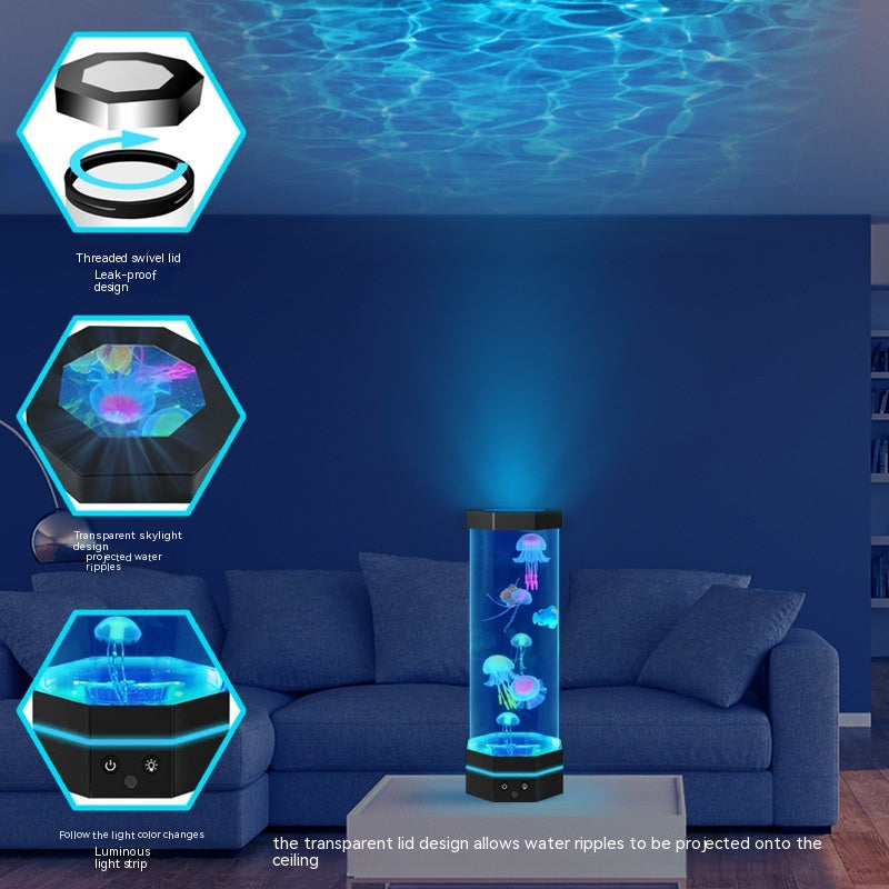 15″ USB Jellyfish Lava Lamp (17‑Color with Remote)