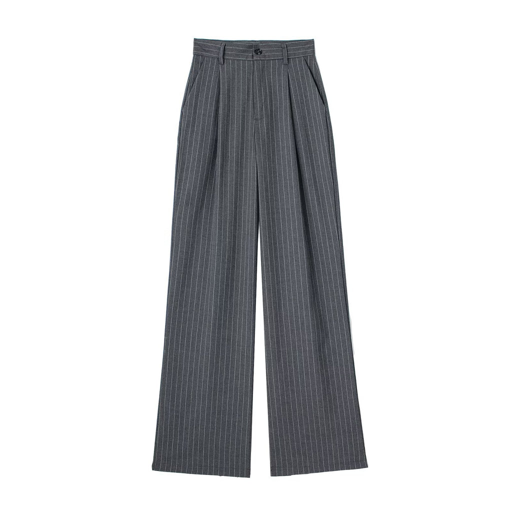 Womens Front-pleated High-waist Pants In Multiple Colors Breathable