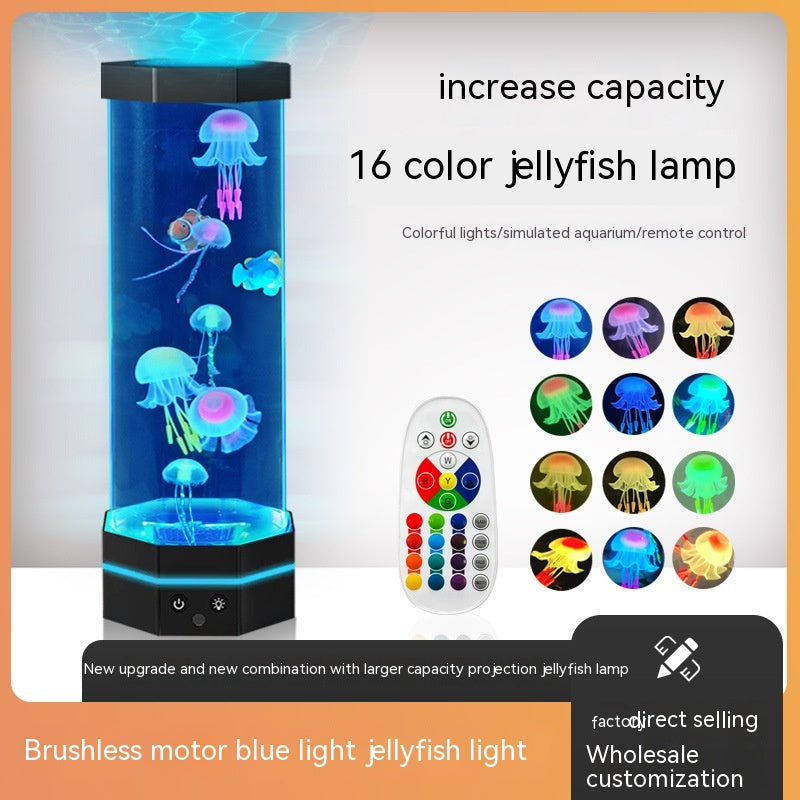15″ USB Jellyfish Lava Lamp (17‑Color with Remote)