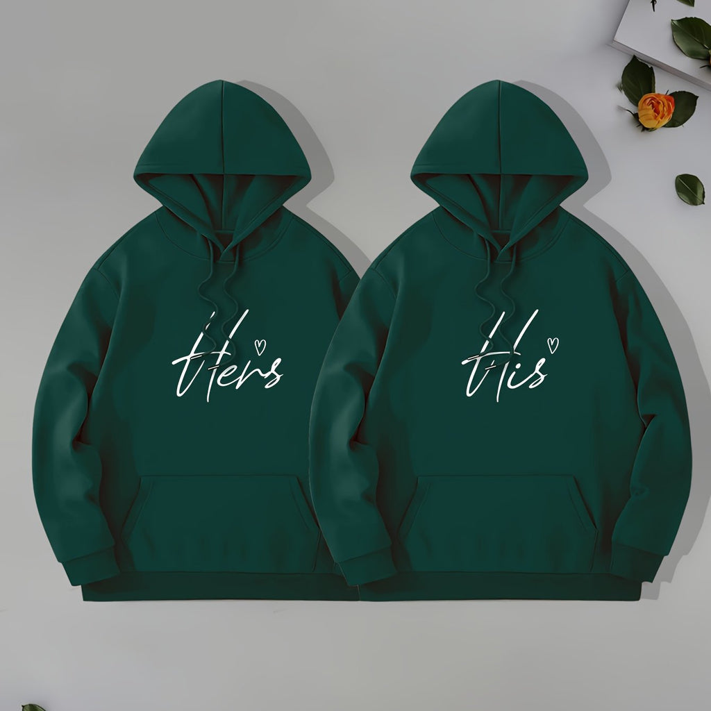 Stylish Casual Loose-fitting Unisex Hoodie For Couples