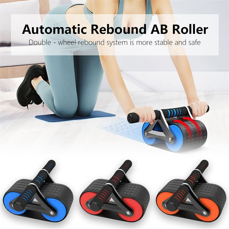 Auto‑Rebound Double Wheel Ab Roller