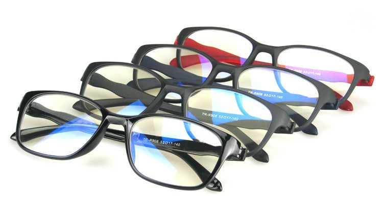 Fashionable Ultra-light TR90 Blue-light-blocking Plain Glasses