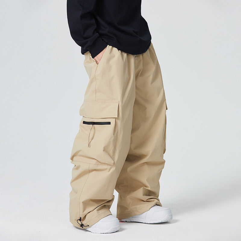 Waterproof Loose-fitting And Abrasion-resistant Mens Snow Pants For Alpine Skiing