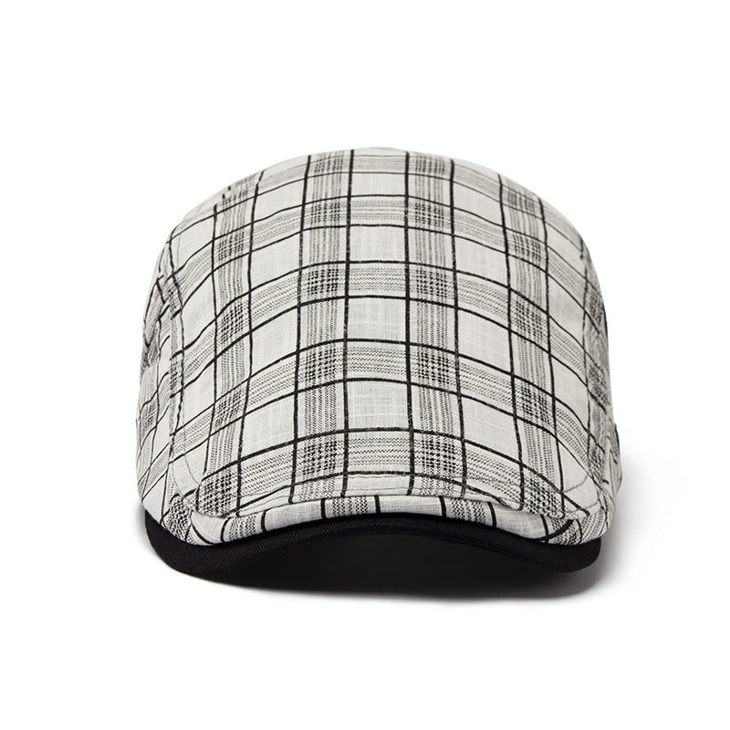 Mens Lightweight Summer Plaid Beret