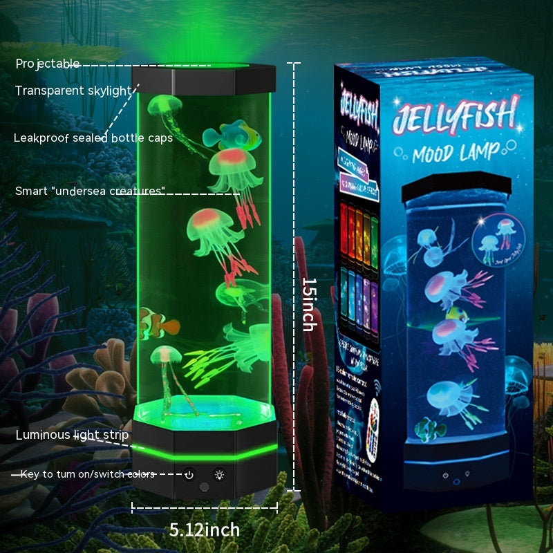 15″ USB Jellyfish Lava Lamp (17‑Color with Remote)