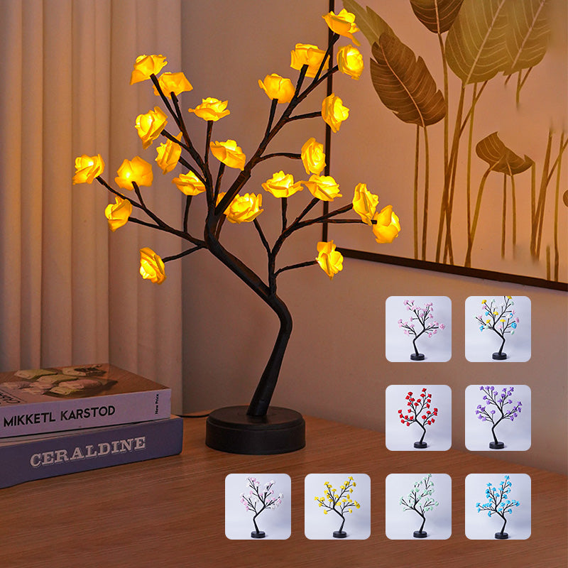 Rose Flower Tree LED Table Lamp (USB)
