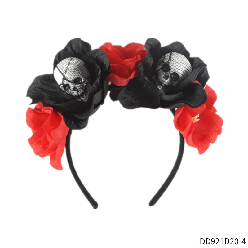 Party Headband Accessory Rose Veil Halloween Mesh Veil Stage Prop