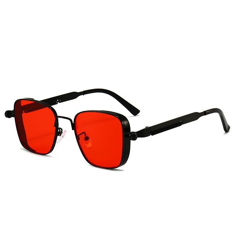 Vintage-style Square Metal Sunglasses With A Personalized Touch